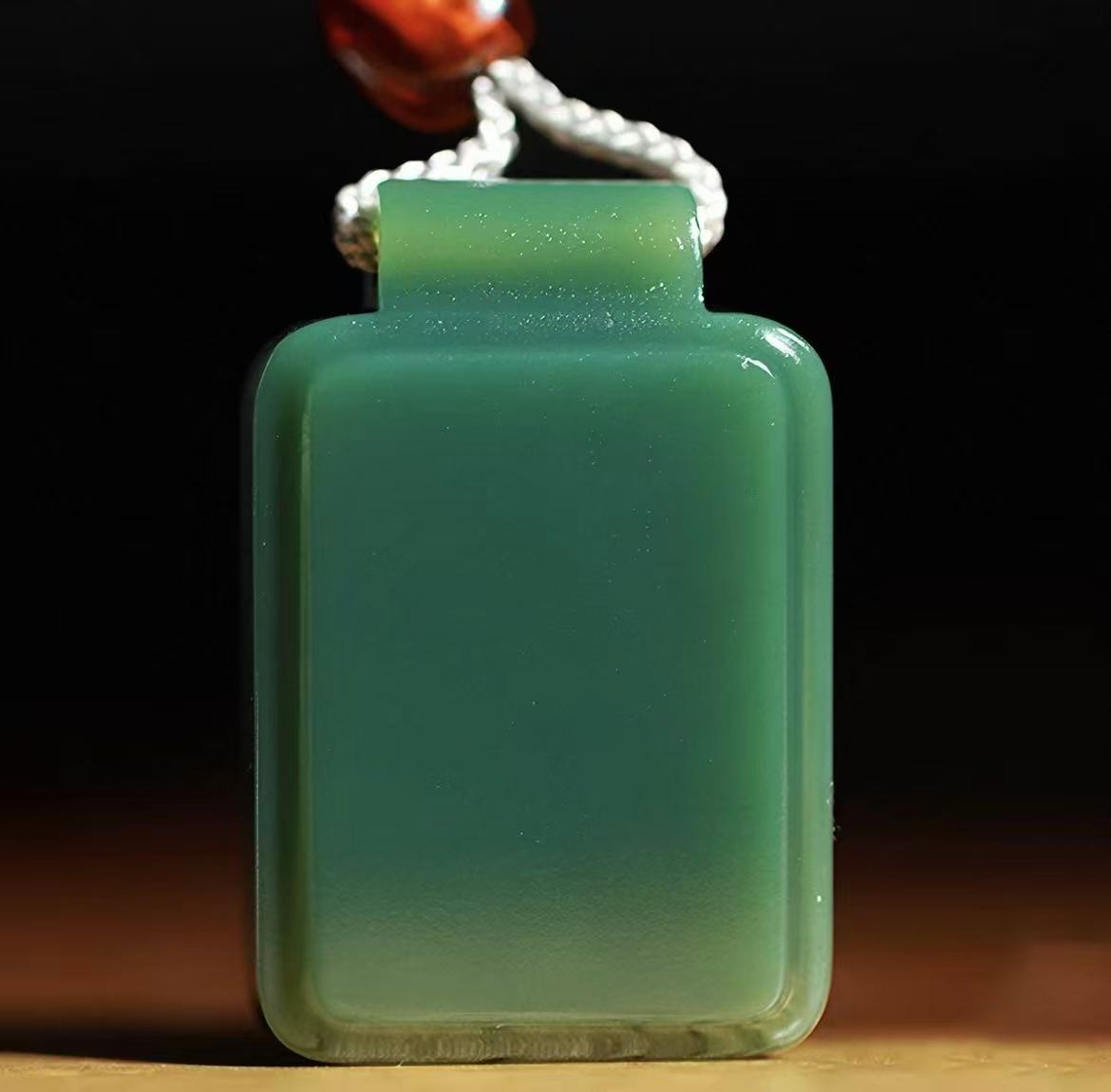 和田玉碧玉平安牌