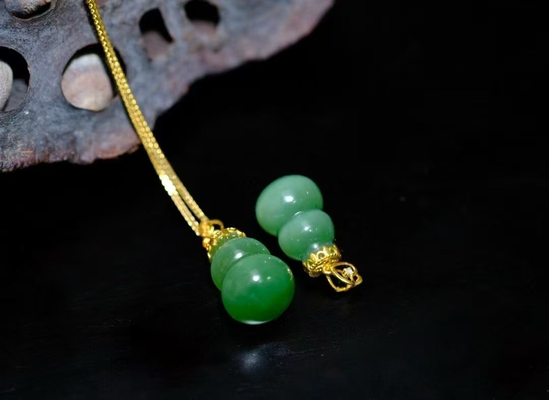 和田玉碧玉葫芦（福禄）