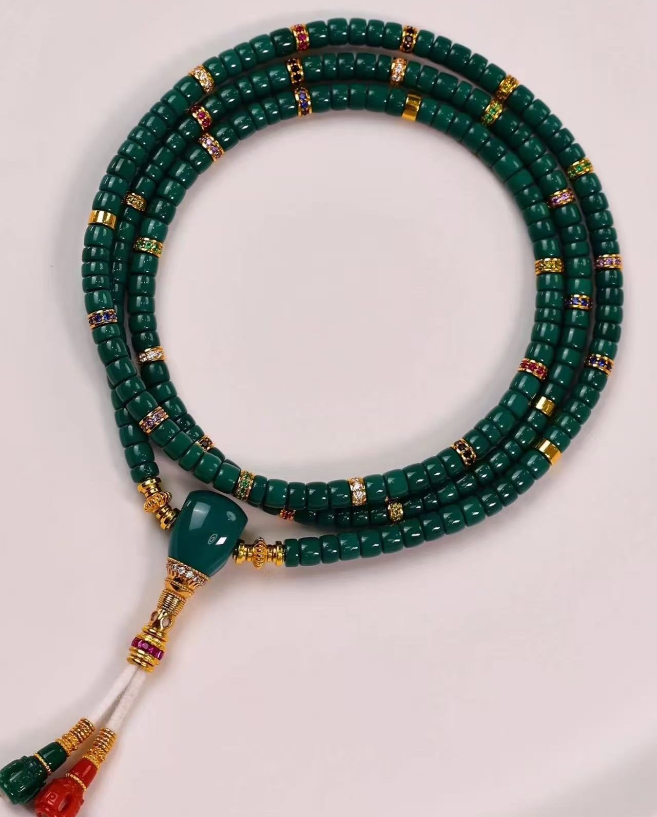 和田玉青玉手串108颗